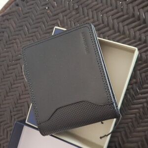 Cole Haan Leather Wallet Black Mens Classic Gift New in Box